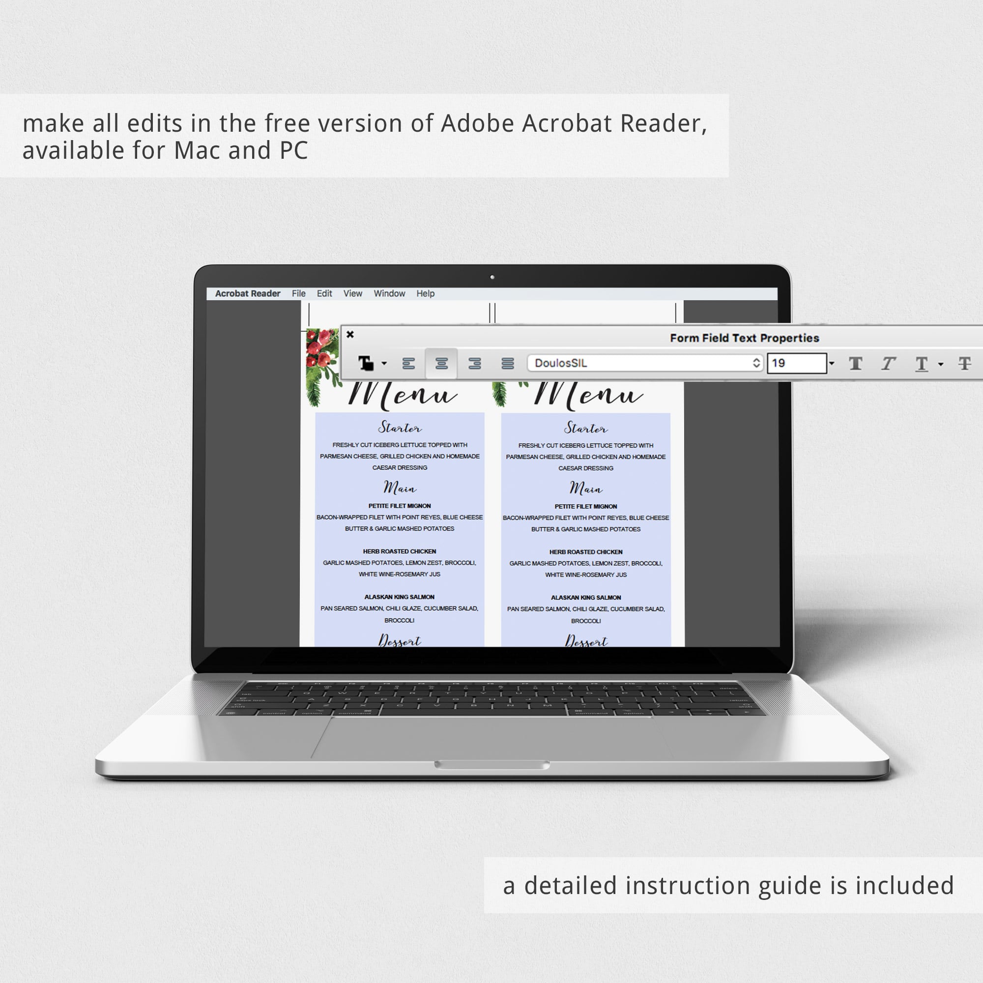 Make my own christmas menu card by LittleSizzle