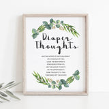 Watercolor green wreath baby shower decorations download files by LittleSizzle