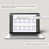 Calligraphy Favor Tag Editable Template