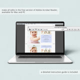 Editable first birthday invitation for girl by LittleSizzle