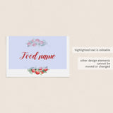 Christmas Food Labels Template - Tented and Flat Cards