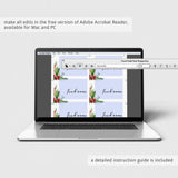 Holiday Theme Buffet Card Template