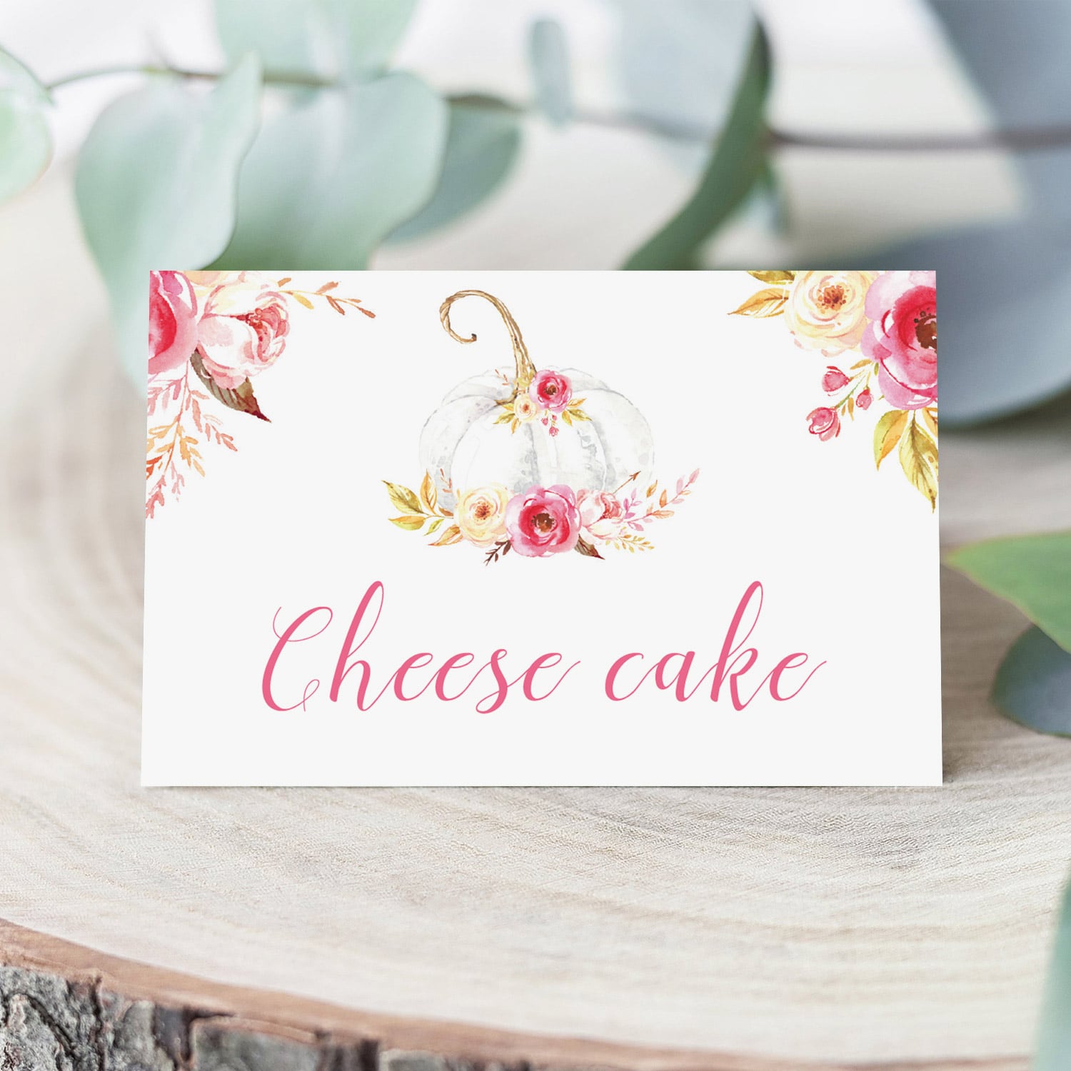 DIY food tent cards template fall themed by LittleSizzle