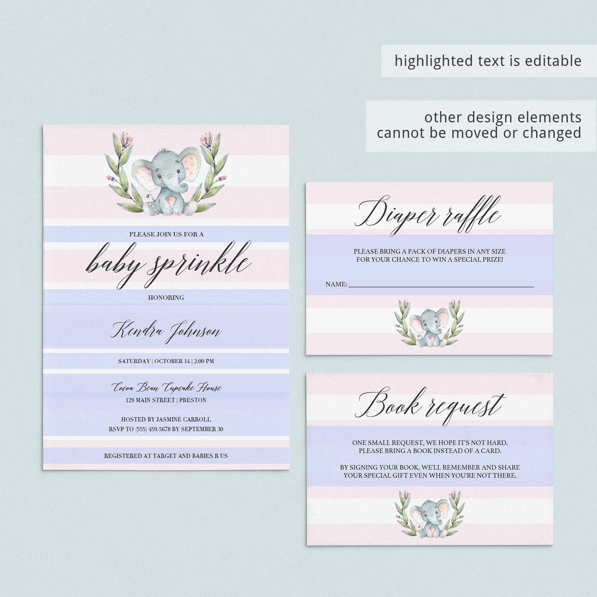 DIY baby sprinkle invite templates download by LittleSizzle