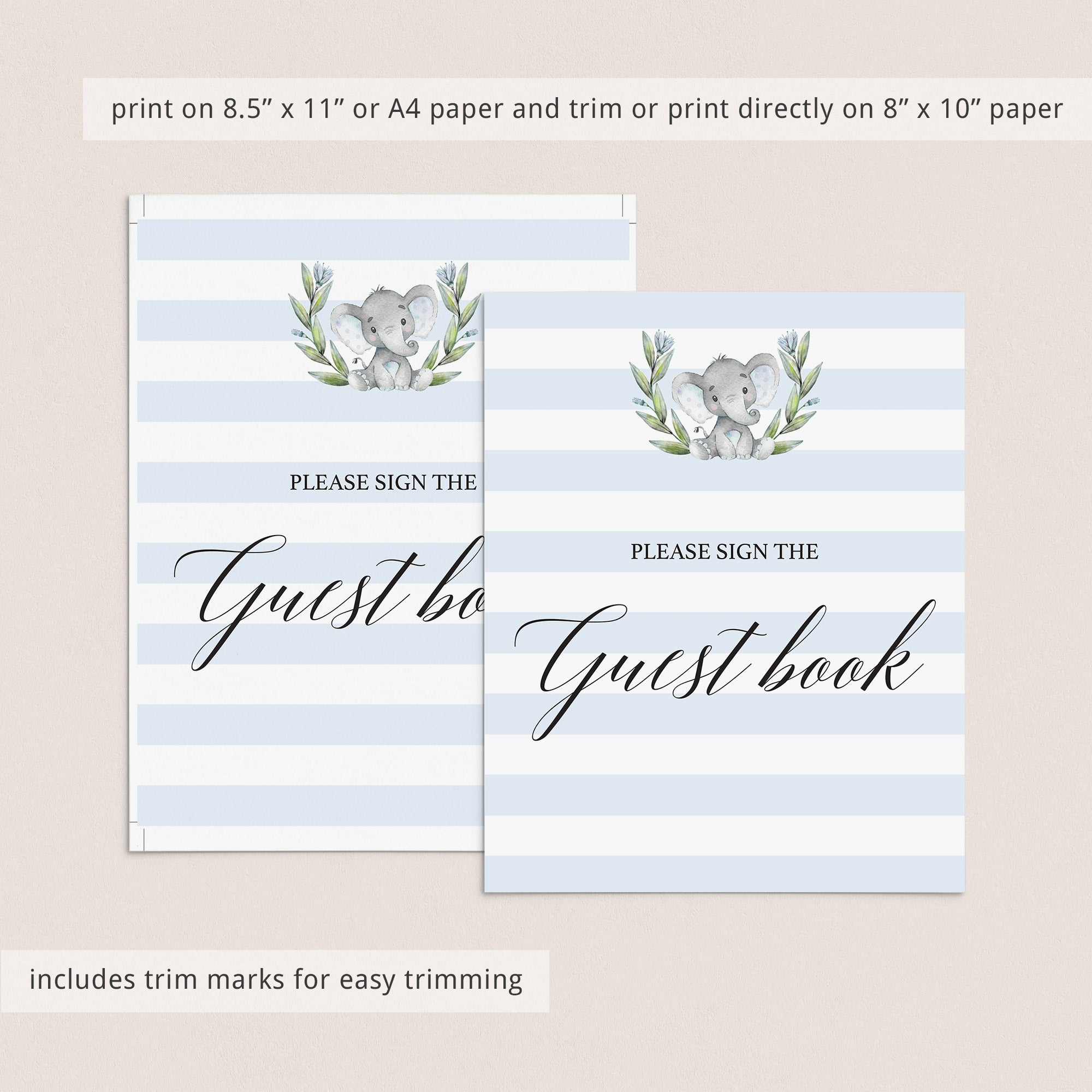 Printable please sign the guest book sign for boy baby shower by LittleSizzle