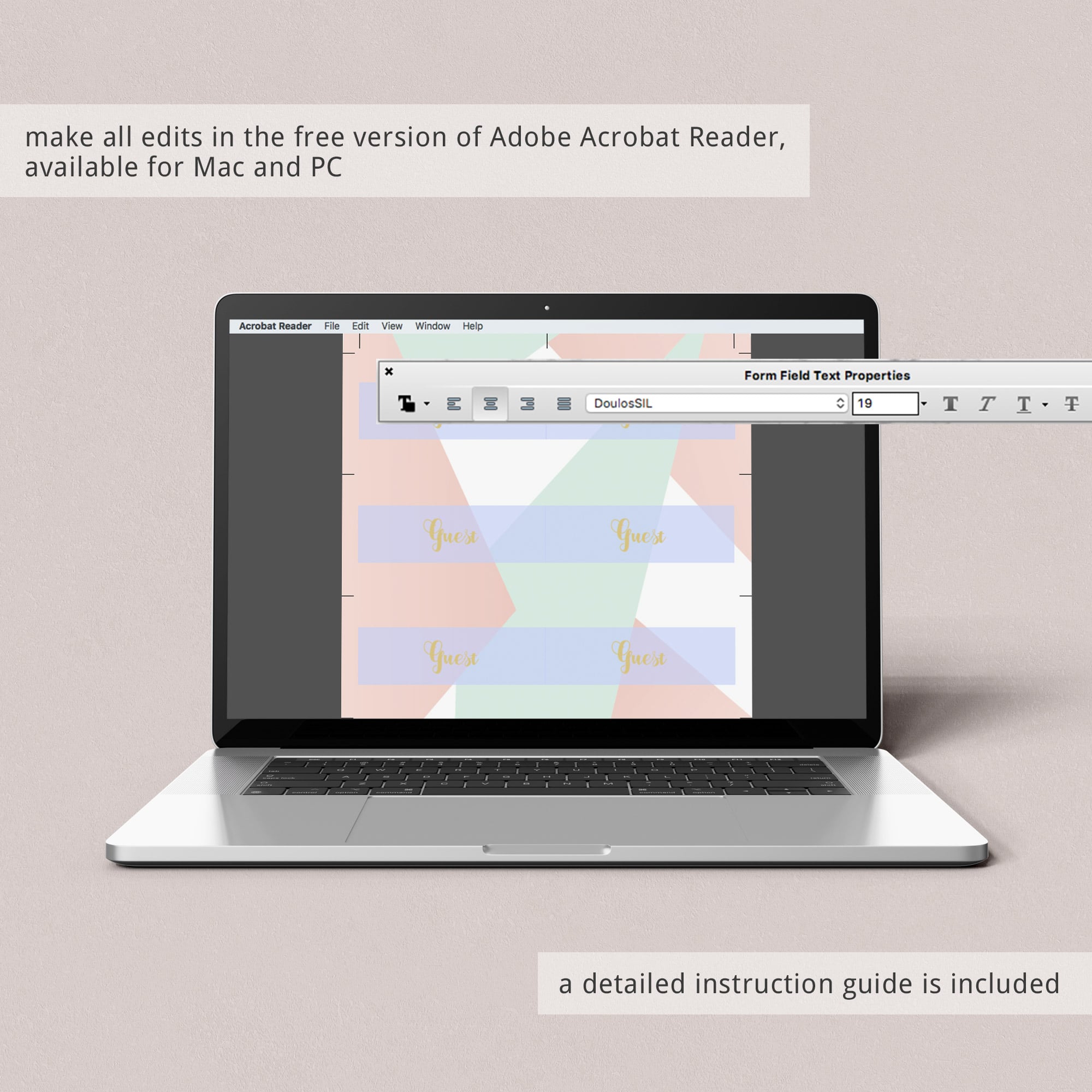 Pastel Pink and Mint Place Cards by LittleSizzle