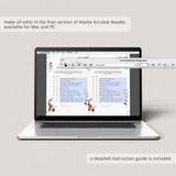 Editable Over or Under Game Template Bohemian Theme