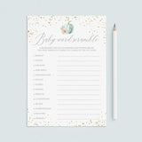 Floral Pumpkin Baby Shower Word Puzzle Printable by LittleSizzle