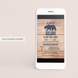 DIY baby shower invitation templates rustic woodland theme by LittleSizzle