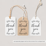 Rustic Thank You Favor Tags Printable