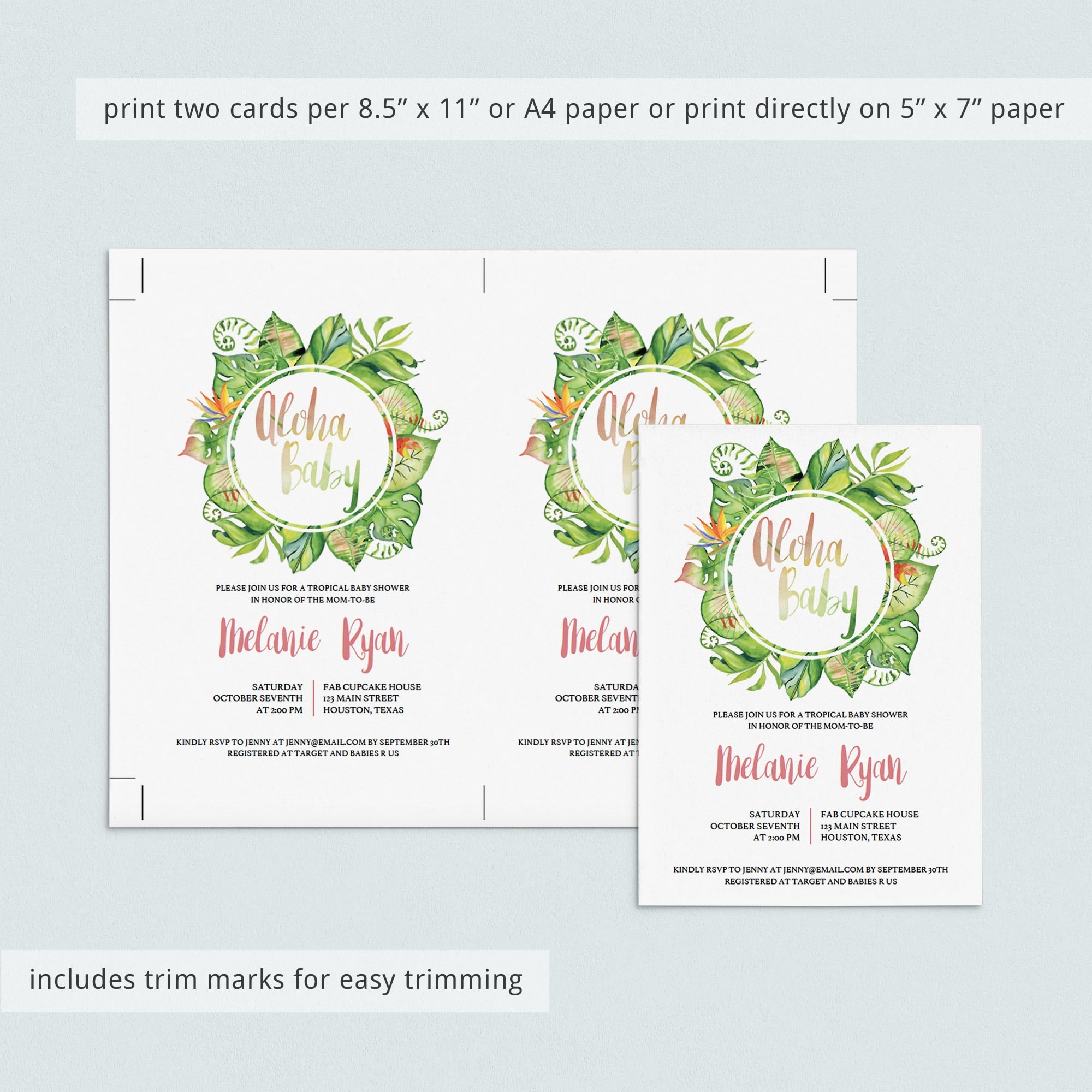 Tropical baby shower ideas by LittleSizzle