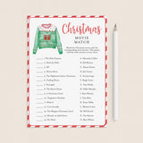 Printable Christmas Movies Game for Ugly Sweater Party by LittleSizzle