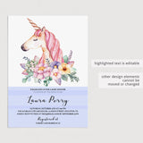 Editable baby shower invitation girl template by LittleSizzle