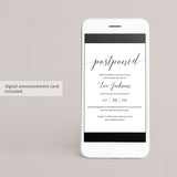 Postponed Baby Shower Announcement Card Template