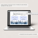 Winter Forest Baby Shower Invitation Set DIY