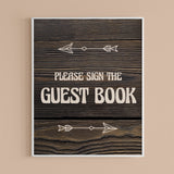 Woodland baby shower guest book table sign printable by LittleSizzle