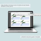 Green and floral baby shower diaper raffle cards by LittleSizzle