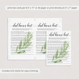 Dad knows best baby shower game template by LittleSizzle