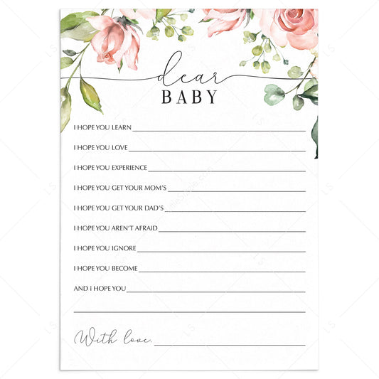 Flower baby party games dear baby wishes by LittleSizzle