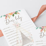 Teepee Baby Shower Games and Keepsakes Bundle