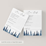 Dear Baby Wishes Cards with Watercolor Pine Trees