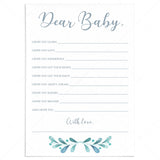 Blue and silver wishes for baby card printable by LittleSizzle