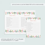 Floral Wishes For Mom Cards Instant Download