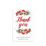 Christmas Baby Shower Favor Tag Template