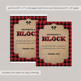 Instant download wood baby shower activity instructions DIY by LittleSizzle