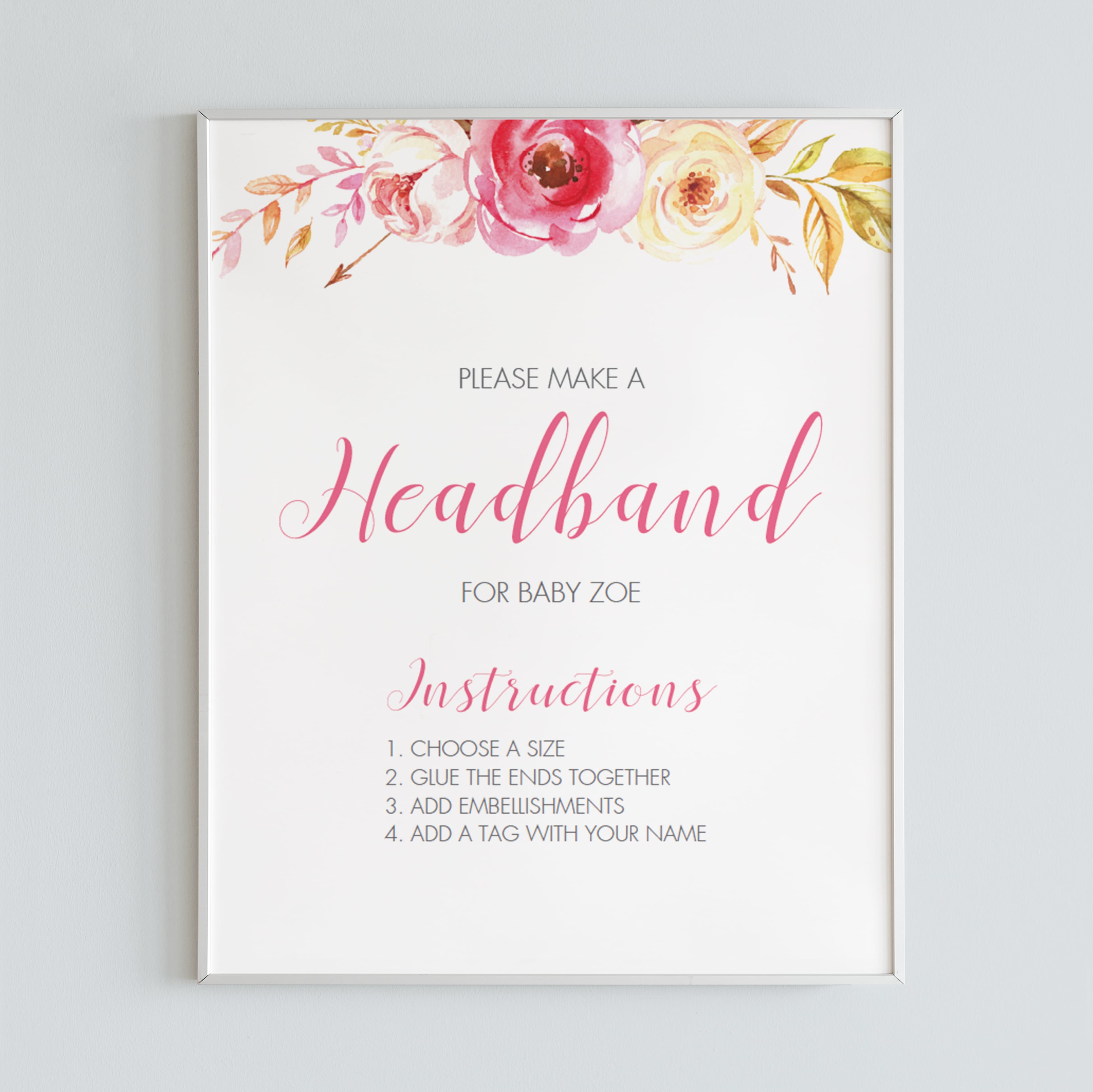 baby shower games for girls make a headband by LittleSizzle