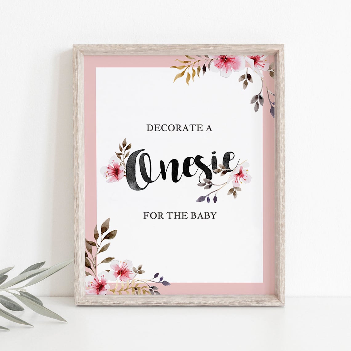 Watercolor floral babyshower party table decor by LittleSizzle