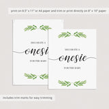 Watercolor green leaf baby shower activities printables by LittleSizzle
