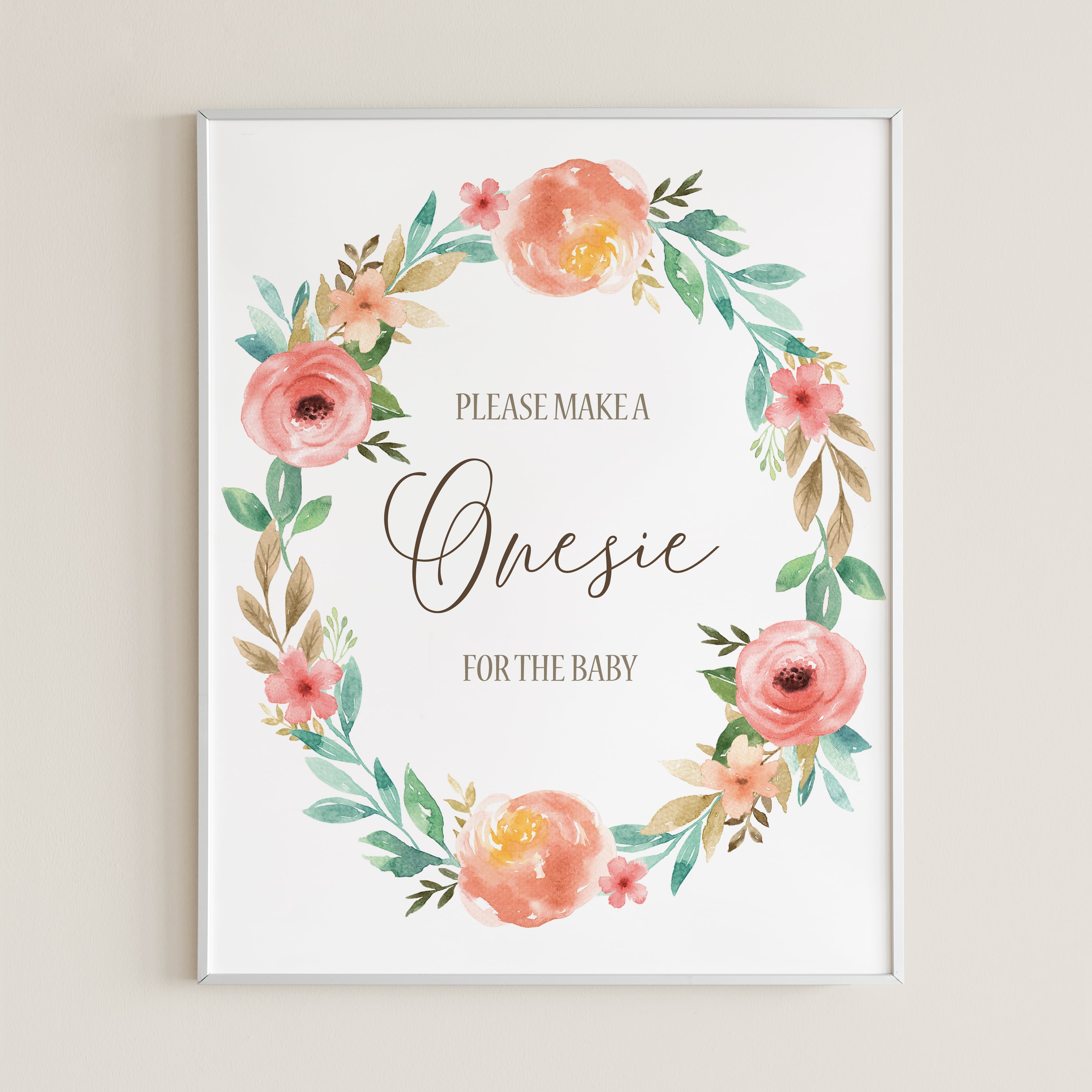 Make a onesie baby shower sign download by LittleSizzle