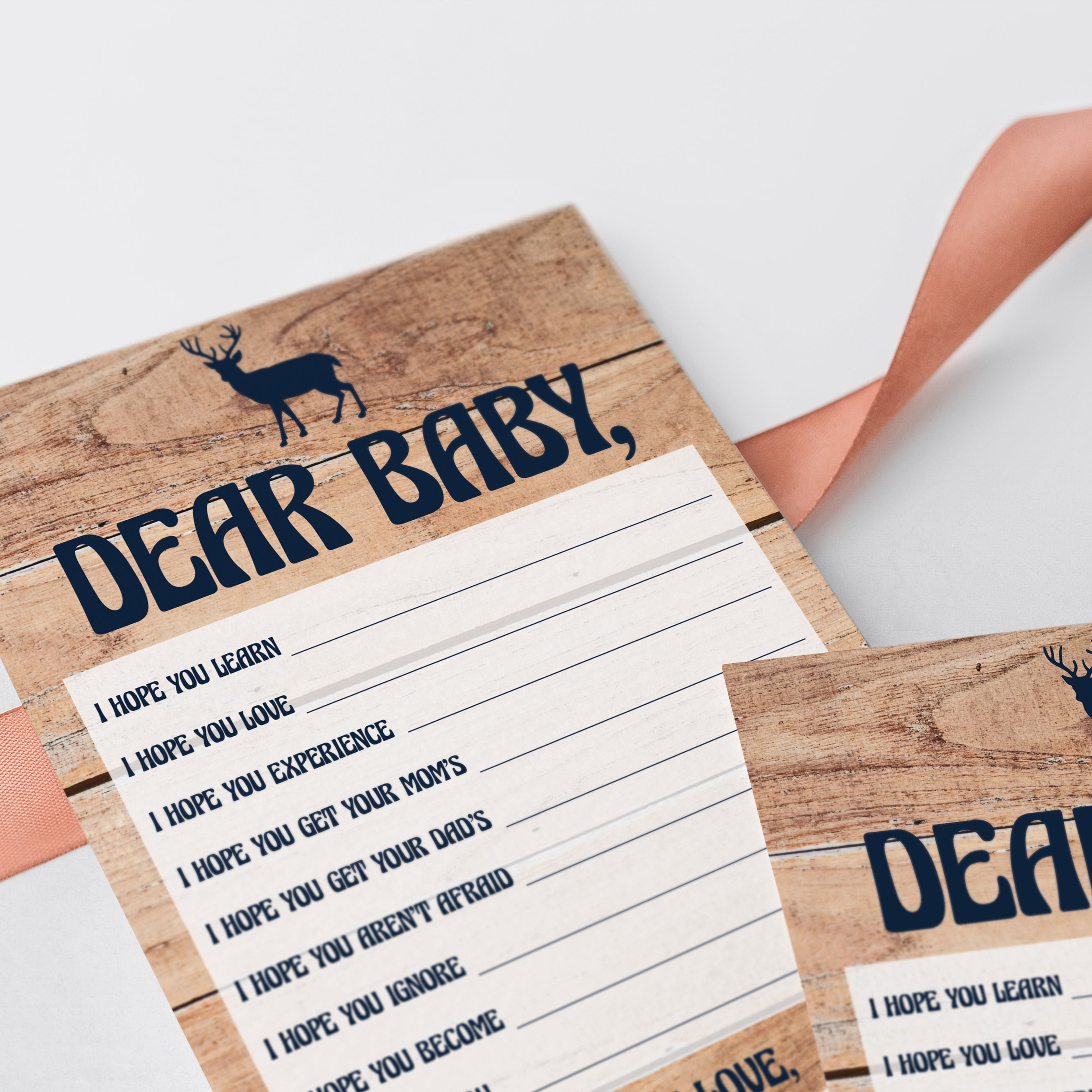 Woodland baby shower wishes for the baby printable by LittleSizzle