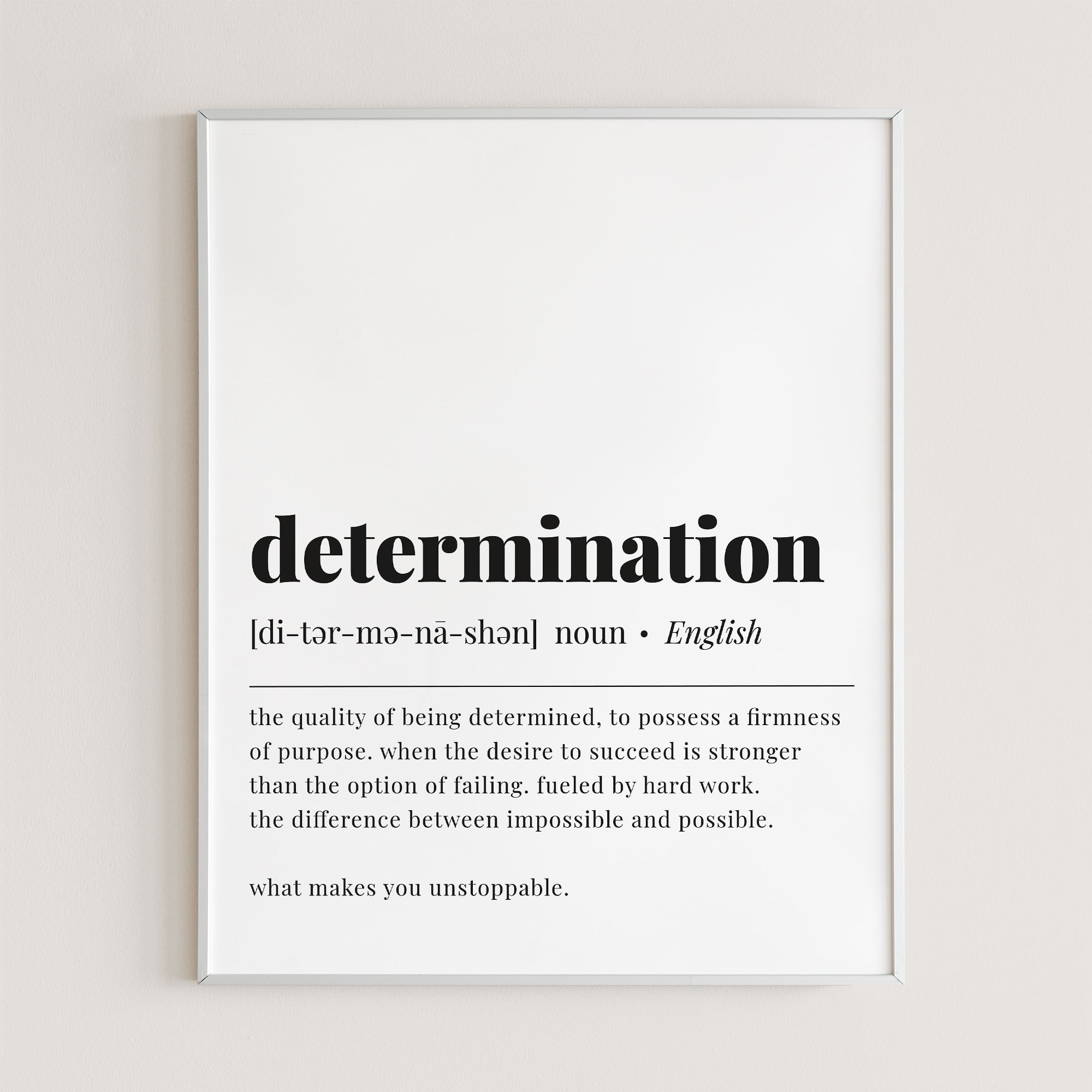 Determination Definition Print Instant Download by Littlesizzle