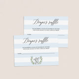Diaper raffle card printable for elephant baby shower by LittleSizzle