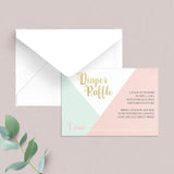 Template for diaper raffle ticket for girl baby shower by LittleSizzle