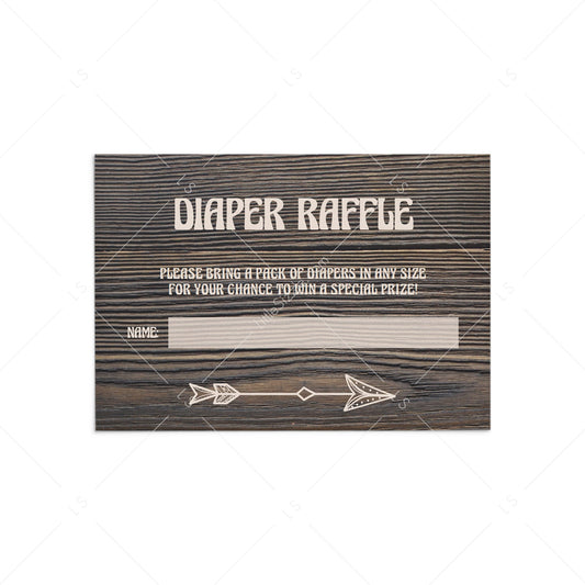 Printable wood baby diaper raffle tix by LittleSizzle