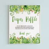 Hawaiian shower diaper raffle sign printable by LittleSizzle