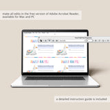 Alpaca baby shower games diaper raffle printable by LittleSizzle