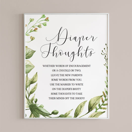 Late night diaper thoughts baby shower game download by LittleSizzle