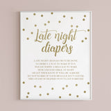 Gold baby shower activity printable by LittleSizzle