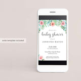 Floral Baby Shower Invitation Set Templates
