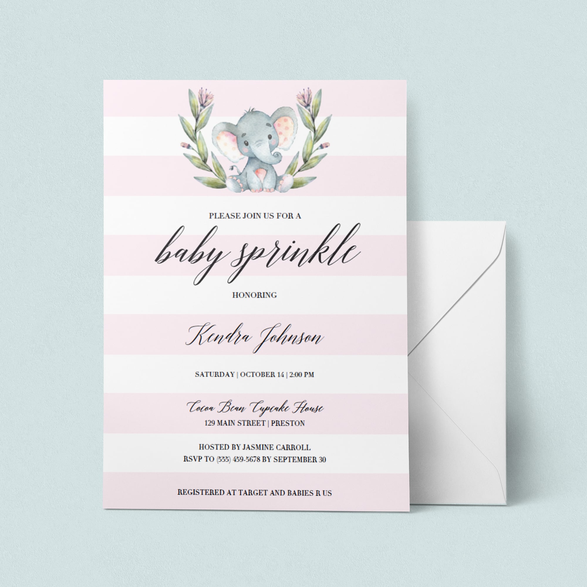 Girl baby sprinkle invitations digital download by LittleSizzle