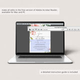 Floral Baby Shower Change of Plans Card Template