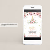 Pink floral baby shower postponement cards by LittleSizzle