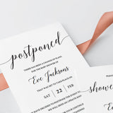 Postponed Baby Shower Announcement Card Template