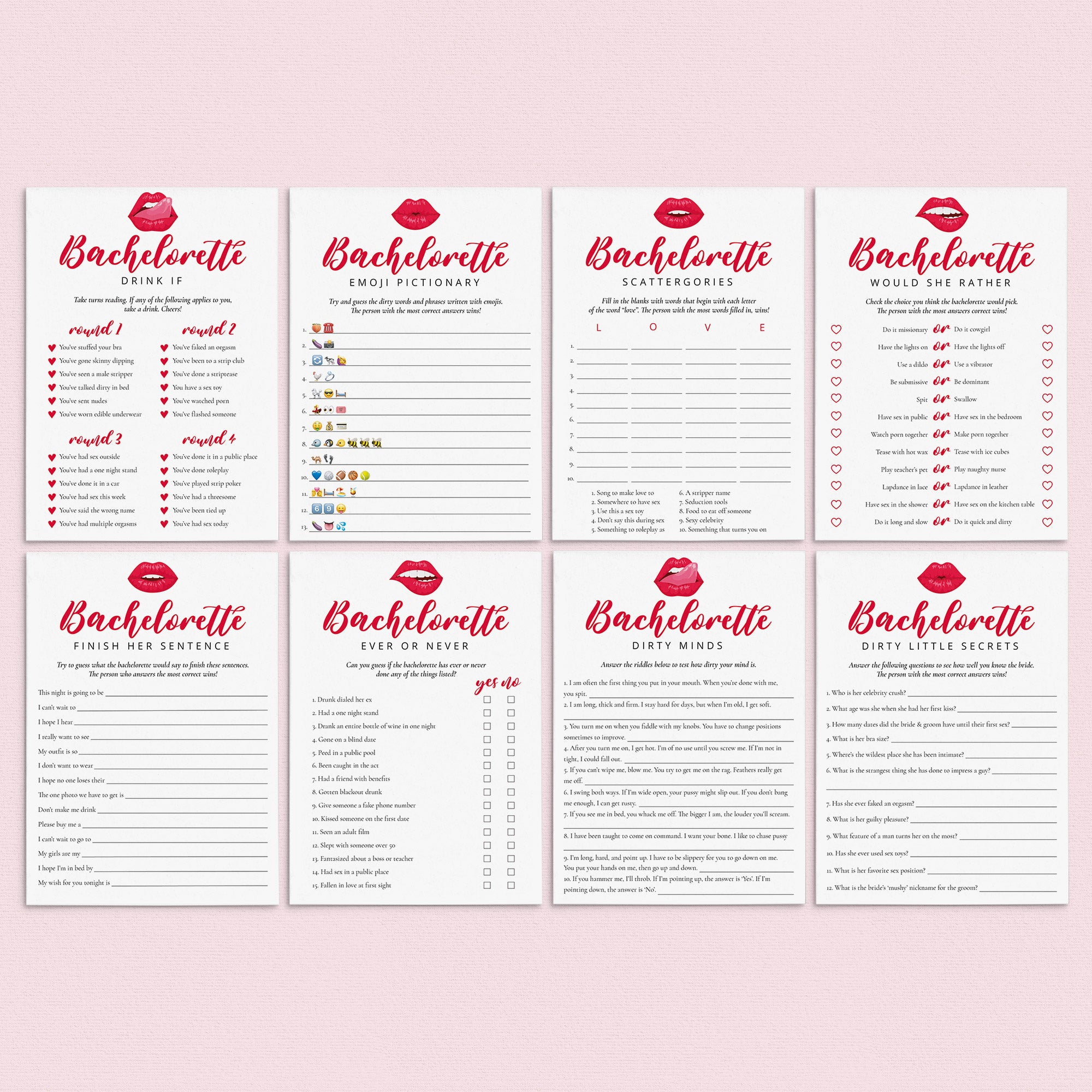 Dirty Bach Party Games Bundle Printable by LittleSizzle