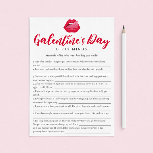 Galentine's Day Game Dirty Minds What Am I Printable by LittleSizzle