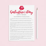 Adult Galentines Day Games Pack Printable